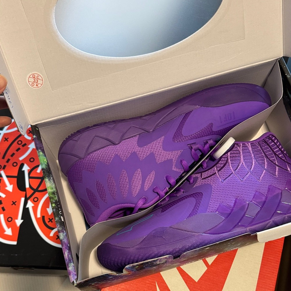 Puma Melo MB1 purple glimmer blue atoll